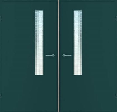 Техническая дверь с отделкой порошковым напылением всего за 10000 рублей с установкой!