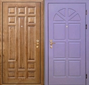 Двери металлические с отделкой массивом № 8